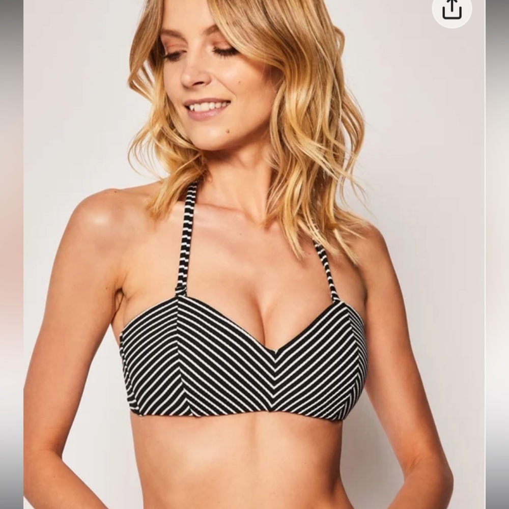 NWOT Seafolly Women's Go Overboard Bandeau Bra Bikini Top